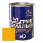 Грунт-эмаль 3в1 Радуга Малер 1,9кг жёлтая 30 мин.